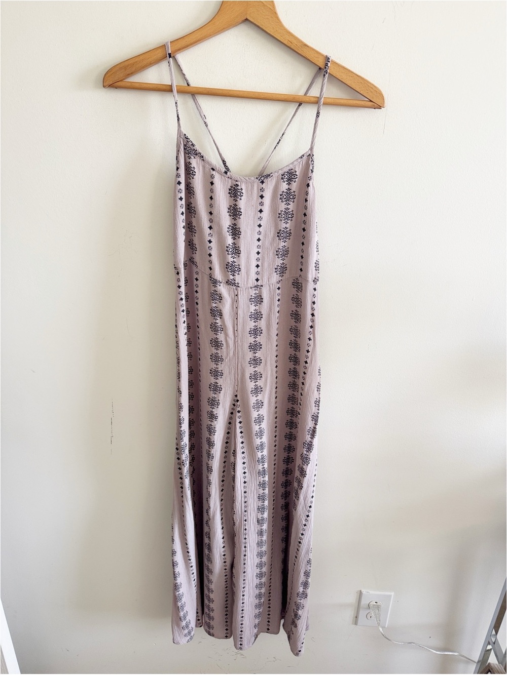 Rip curl gray printed wide leg Racerback surfer jumpsuit size XS